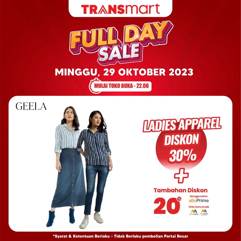 Transmart Full Day Sale-Pakaian Pria dan Wanita