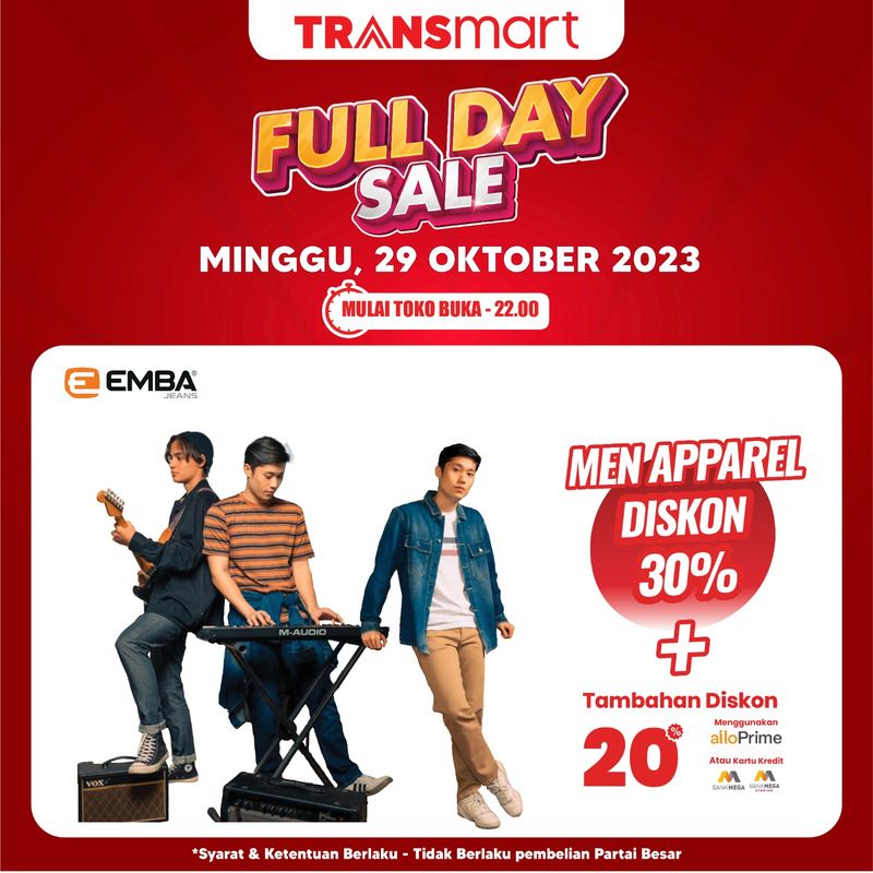 Transmart Full Day Sale-Pakaian Pria dan Wanita