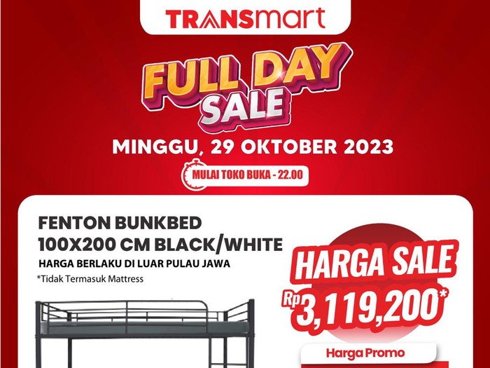 Transmart Full Day Sale-Tempat tidur tingkat