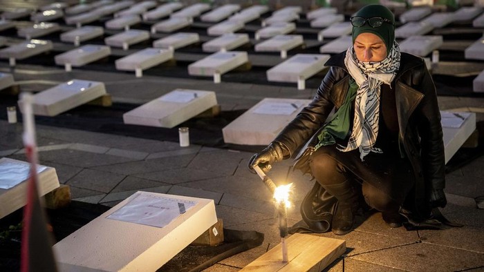 Aksi Simbolis Digelar di Denmark untuk Dukung Anak-anak Gaza The memorial service