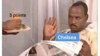 Meme Chelsea gak butuh kemenangan, yang penting kalah. Foto: Twitter/X