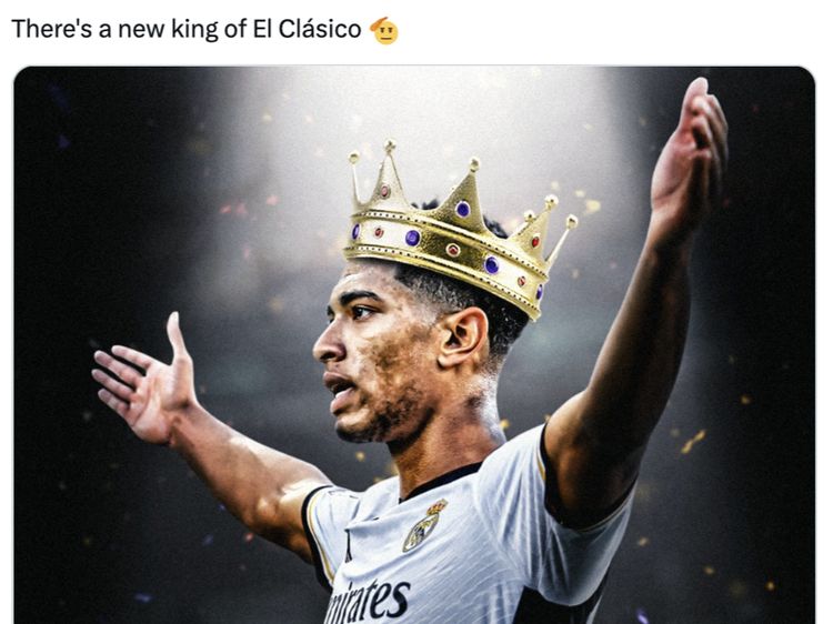 Bekuk Barcelona, Meme Jude Bellingham Jadi Raja Baru El Clasico
