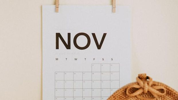 Ilustrasi kalender November 2023.