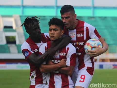 Laga Persis Solo melawan Bhayangkara FC di Stadion Maguwoharjo, Sleman, Minggu (29/10/2023).