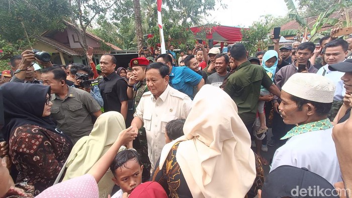 Prabowo Subianto di Banyumas, Minggu (29/10/2023).