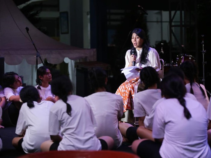 Puncak Festival Sastra Yogyakarta (FSY) 2023 di SMA Stella Duce 1, Kotabaru, Jogja, Sabtu (28/10/2023) malam.