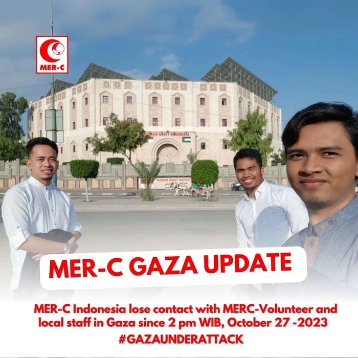 Tiga relawan MER-C Indonesia di Gaza hilang kontak (Dok. MER-C Indonesia)
