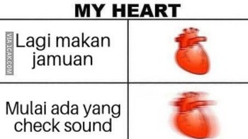 Irama detak jantung ketika duduk di dekat speaker kondangan. Foto: 1cak