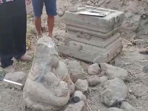 Bikin Sirkuit Motocross, Warga Klaten Temukan Yoni-Arca Ganesha