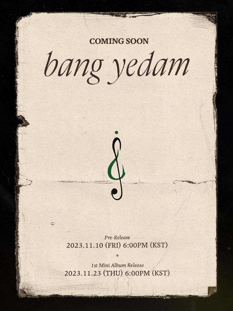 Poster debut solo Bang Yedam setelah hengkang dari TREASURE dan YG Entertainment.