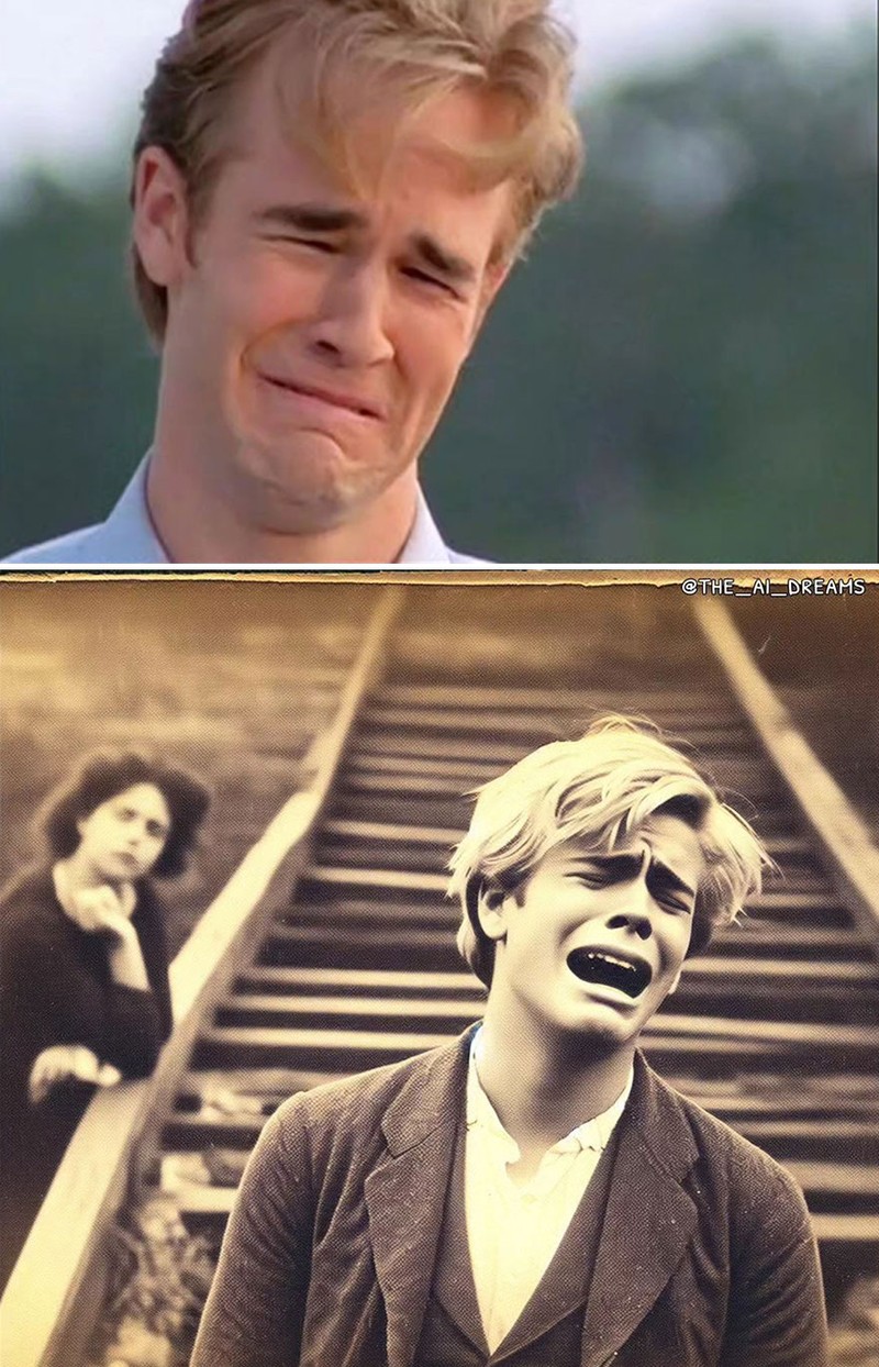 Bagaimana jadinya kalau meme yang kita lihat sehari-hari, gambarnya dipoles dengan AI dan dibuat seperti foto masa lalu. Menurut kalian lebih lucu yang mana?