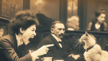 Ini kucingnya malah marah dong guys. Foto: (Bored Panda).