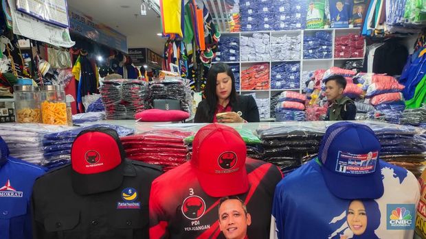 Situasi Pasar Senen, Jakarta Sepi Jelang Pemilu. (CNBC Indonesia/Rosseno Aji Nugroho)