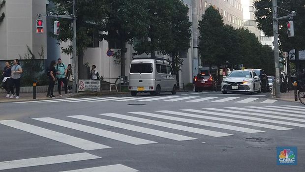 Jalanan di kota-kota Jepang Nampak lengang. (վ/Ferry Sandi)