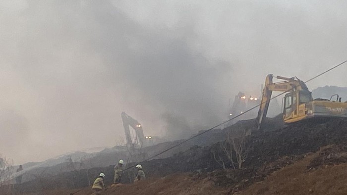 Kebakaran di TPST Bantargebang (dok. DLH DKI Jakarta)