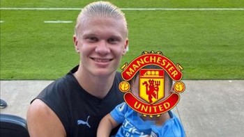 Haaland membuka keunggulan Man City di babak pertama usai mencetak gol penalti menyusul pelanggaran Foto: Twitter