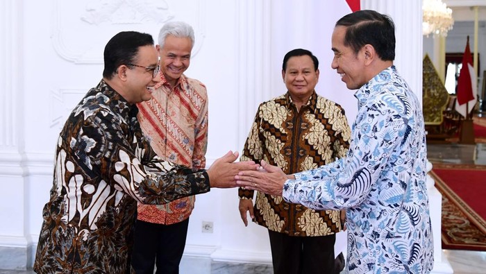 Momen Pertemuan Jokowi dengan 3 Capres di Istana