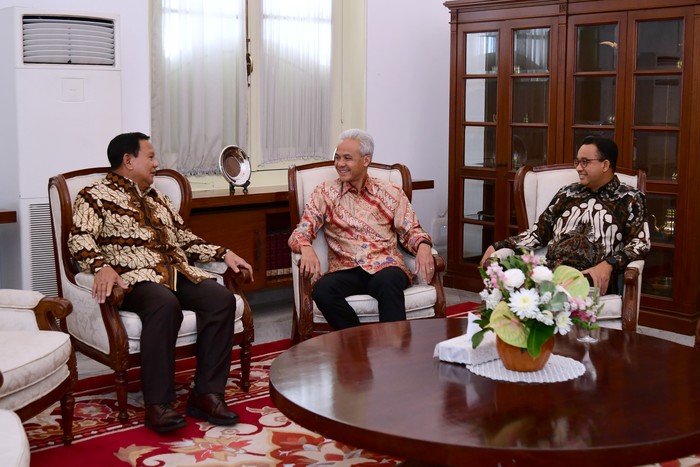 Momen Pertemuan Jokowi dengan 3 Capres di Istana