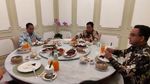 Momen Penuh Tawa Jokowi saat Jamu Anies, Ganjar dan Prabowo Makan Siang