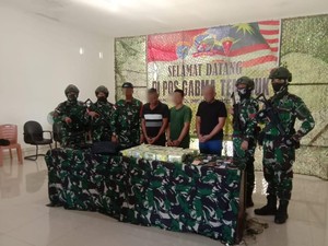 TNI Gagalkan Penyelundupan 15 Kg Sabu Asal Malaysia, 3 Pelaku Ditangkap