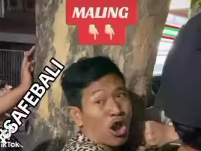 Viral komplotan maling ponsel di kawasan Legian, dekat Monumen Bom Bali, Kuta, Badung. (Tangkapan layar)
