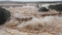 Debit air rata-rata air terjun Iguazu biasanya 1,5 juta liter air per detik, debit saat ini berada di 13,7 juta liter air per detik.  