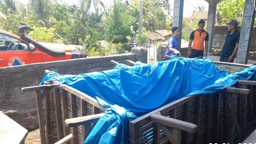Bak penampungan air yang dibuat oleh warga di Kecamatan Melaya, Kabupaten Jembrana, Selasa (31/10/2023). (dok. BPBD Jembrana)