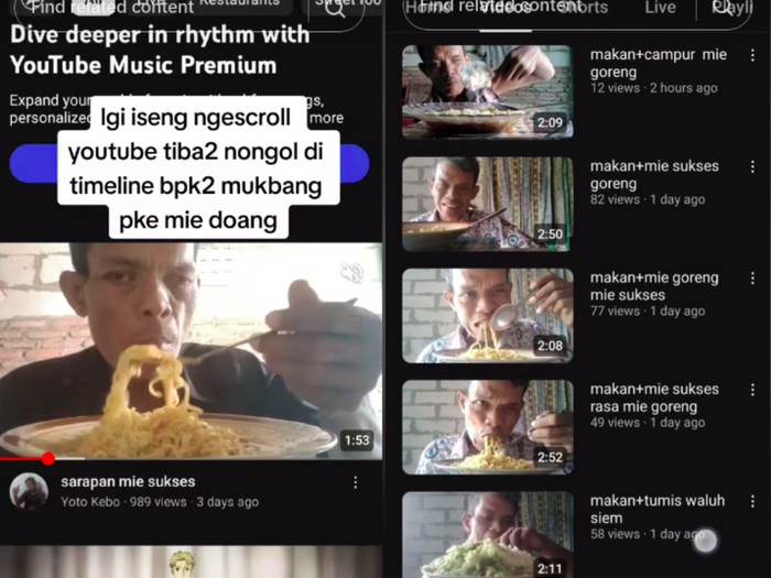 Bapak-bapak jadi food vlogger