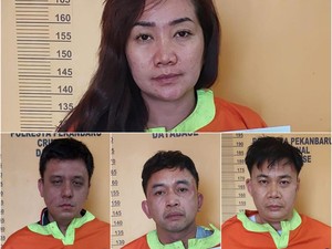 Tampang 4 Pelaku Hipnotis Ditangkap di Pekanbaru, Korban Warga Riau-Bali