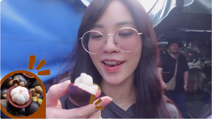 Jessica Jane kulineran di Maeklong Railway Market