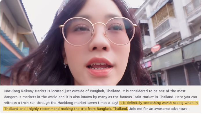 Jessica Jane Jessica Jane kulineran di Maeklong Railway Market