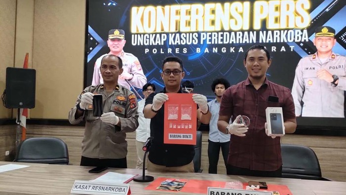 Polres Bangka Barat ungkap penjualan sabu yang dilakukan oleh pemuda pengangguran inisial MS.