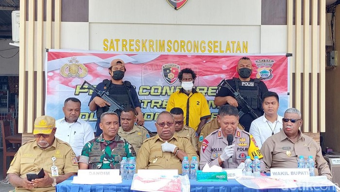 Polres Sorong Selatan merilis kasus penangkapan Panglima TNPB Bomberay.