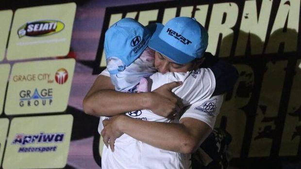 Rihan Variza Juara Sprint Rally 2023 di Indramayu, Minggu (29/10/2023).