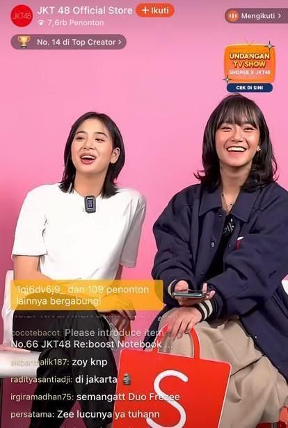 Tangkapan Layar Shopee Live