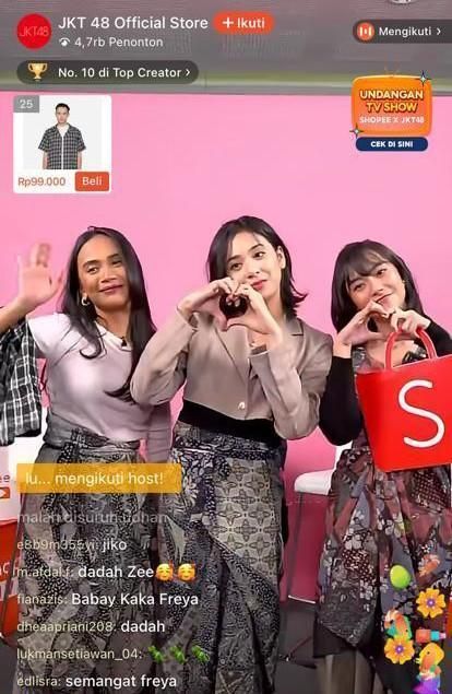 Tangkapan Layar Shopee Live