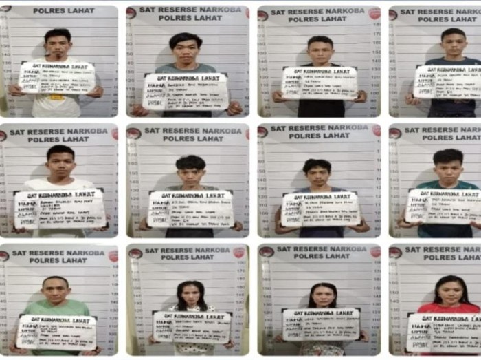 12 warga Lahat diamankan usai pesta narkoba di kolam pemancingan