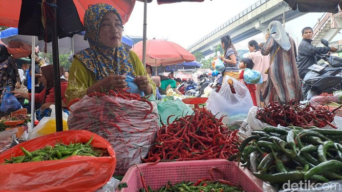 Cabai merah sumbang inflasi di Palembang.