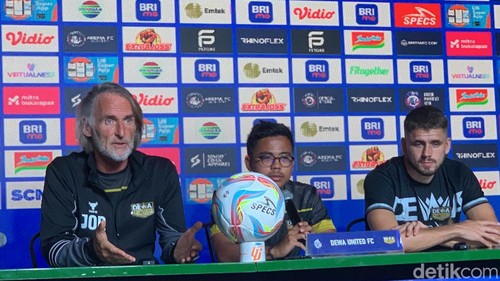 Presscon Dewa United jelang laga melawan Arema, Rabu (1/11/2023) di Gianyar.