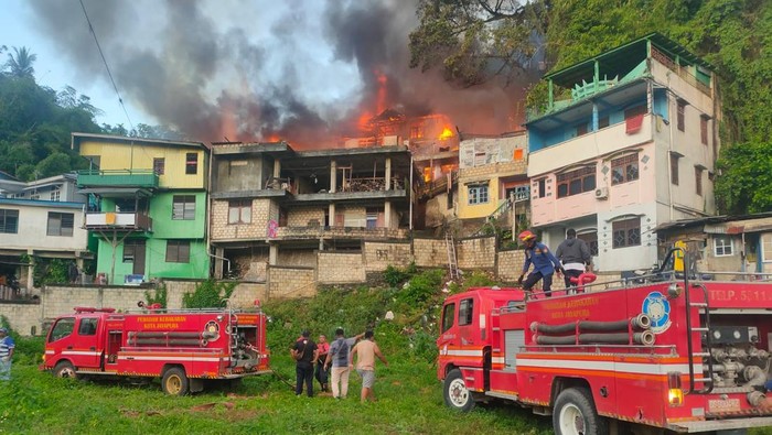 Kebakaran di Kota Jayapura.