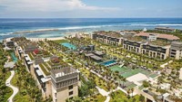 Gambar hotel dari balkon The Apurva Kempinski Bali.