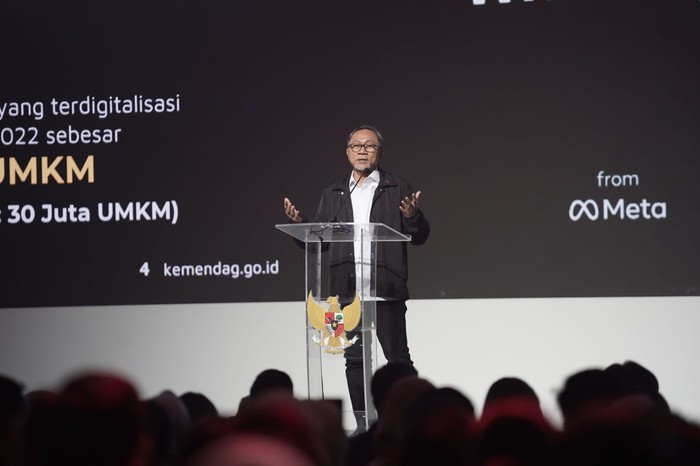 Menteri Perdagangan Zulkifli Hasan (Zulhas) di acara WhatsApp Business Summit Indonesia