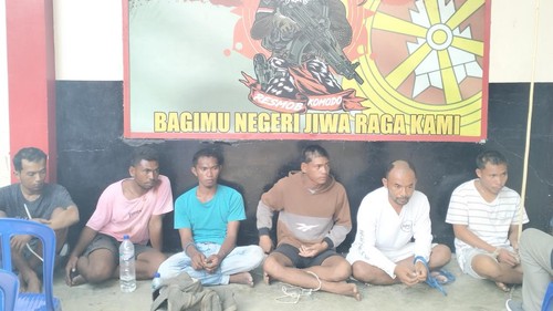 Penangkap dan penyelundup komodo di Polres Manggarai Barat, Selasa (31/10/2023).