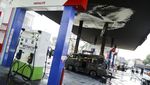 Kondisi SPBU di Sukabumi Usai Kebakaran