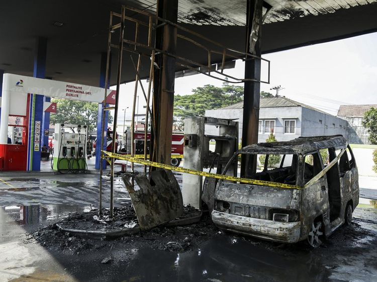 Kondisi SPBU di Sukabumi Usai Kebakaran