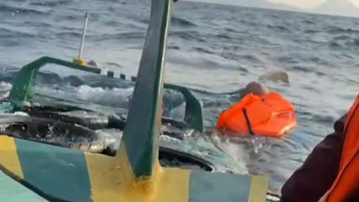 Speedboat rombongan Bawaslu Maluku Utara tenggelam di Perairan Halmahera Barat. Dokumen Istimewa
