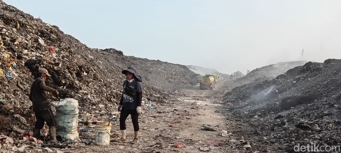 Suasana TPA Suwung, Denpasar, Bali, pada Rabu (1/11/2023). (Ni Made Lastri Karsiani Putri-detikBali)