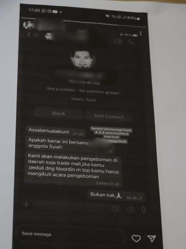 Begini isi hoax teror ancaman bom di Koja Trade Mall yang dibuat pelajar SMA di Jakut