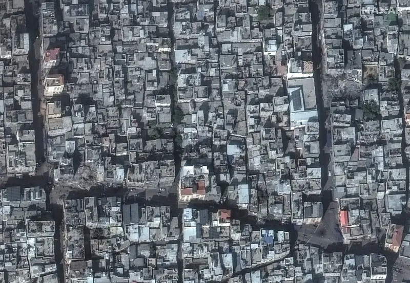 Foto satelit hancurnya kamp pengungsi di Gaza