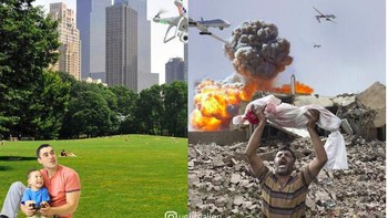 Bikin pilu perbandingan foto kedua keluarga ini. (Foto: Instagram/ugurgallen)  